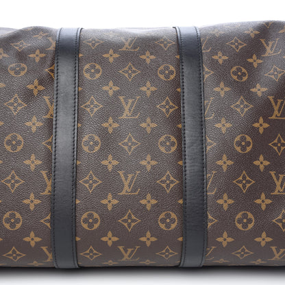 Louis Vuitton Monogram Macassar Keepall Bandouliere 55 13 of 15