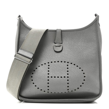 Hermes Taurillon Clemence Evelyne III PM Gris Mouette 1 of 11