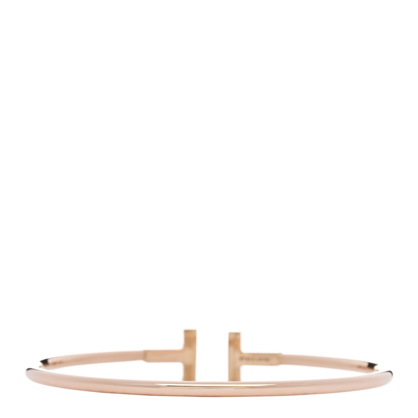 18K Rose Gold Diamond T Wire Bracelet