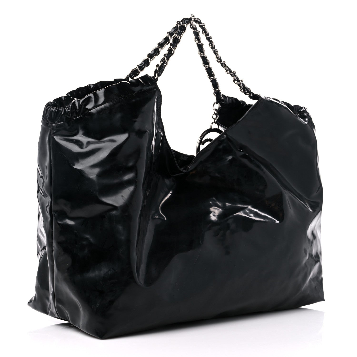 Chanel Vinyl XL Coco Cabas Black 4 of 16