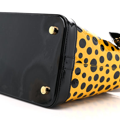 Louis Vuitton Vernis Kusama Infinity Dots Lockit MM Yellow 8 of 8