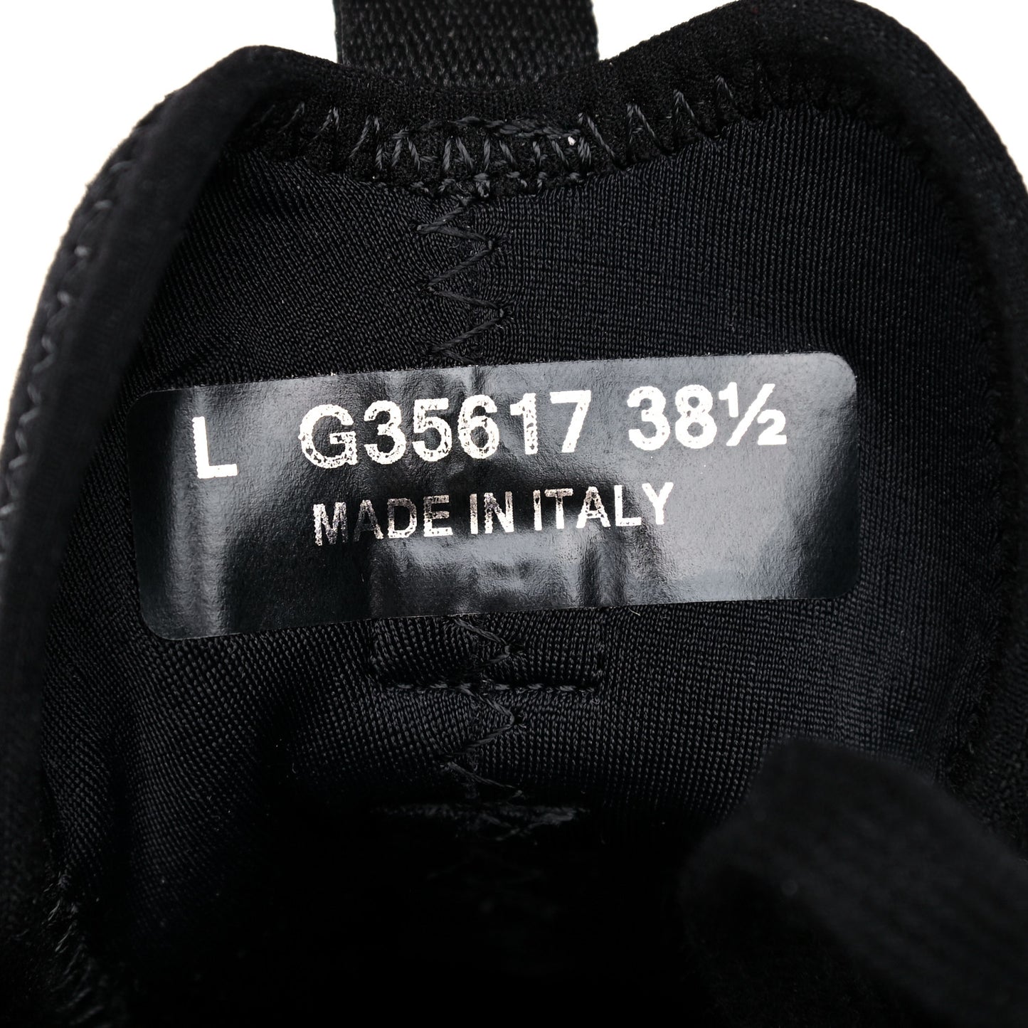 Velvet Calfskin Mixed Fibers CC Sneakers 38.5 Black