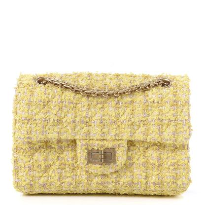 Chanel Tweed Quilted 2.55 Reissue Mini Flap Yellow 1 of 12