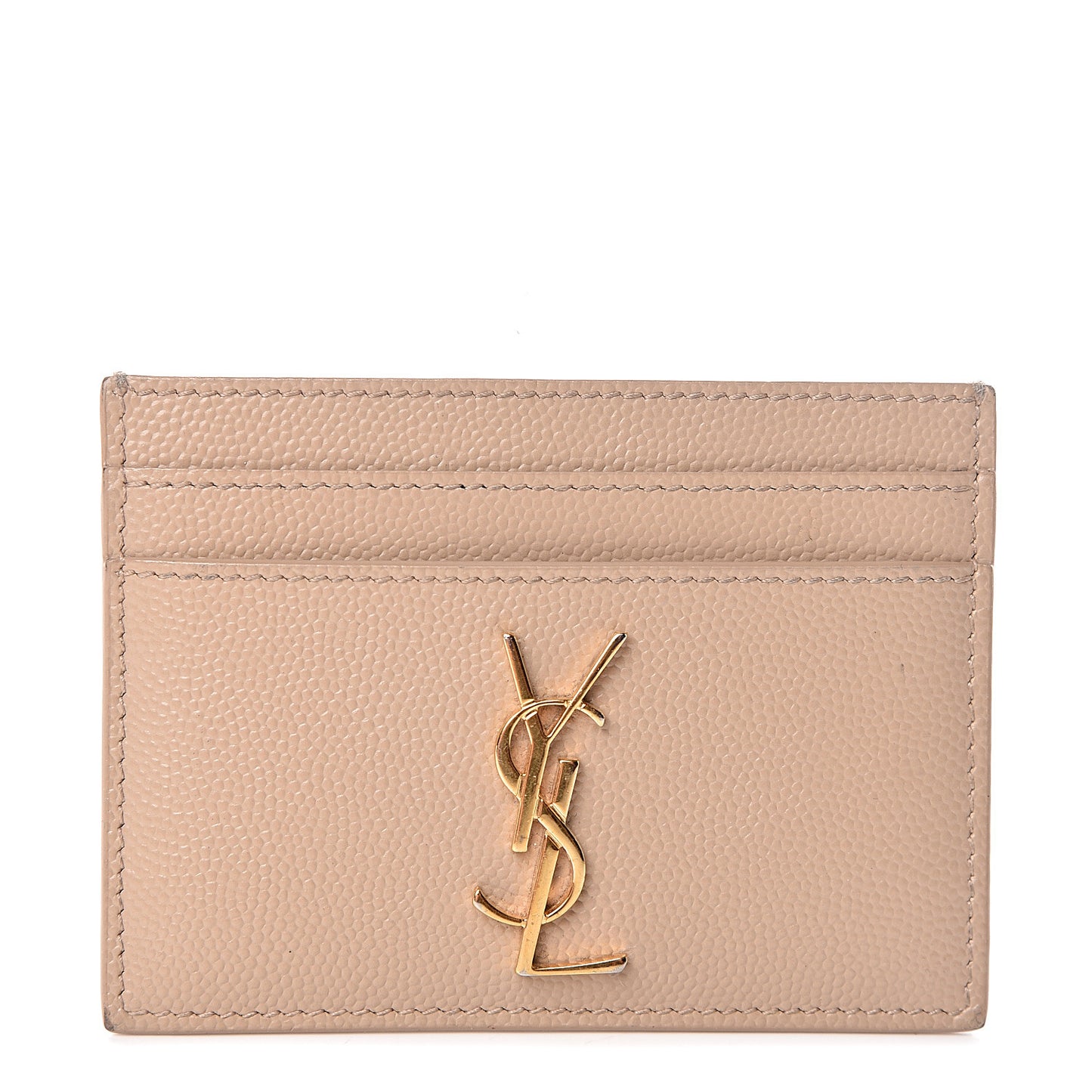 Grain De Poudre Monogram Credit Card Case Nude Powder