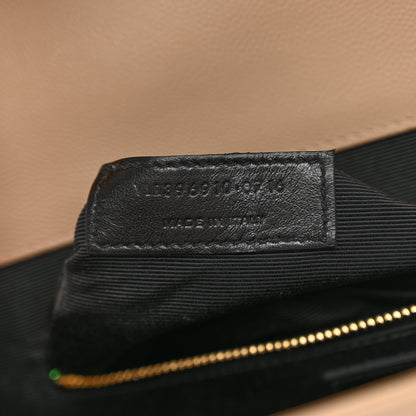 Saint Laurent Grain De Poudre Matelasse Chevron Large Monogram Satchel Dark Beige 7 of 13