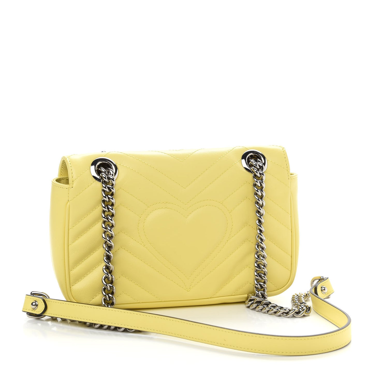 Calfskin Matelasse Mini GG Marmont Shoulder Bag Banana