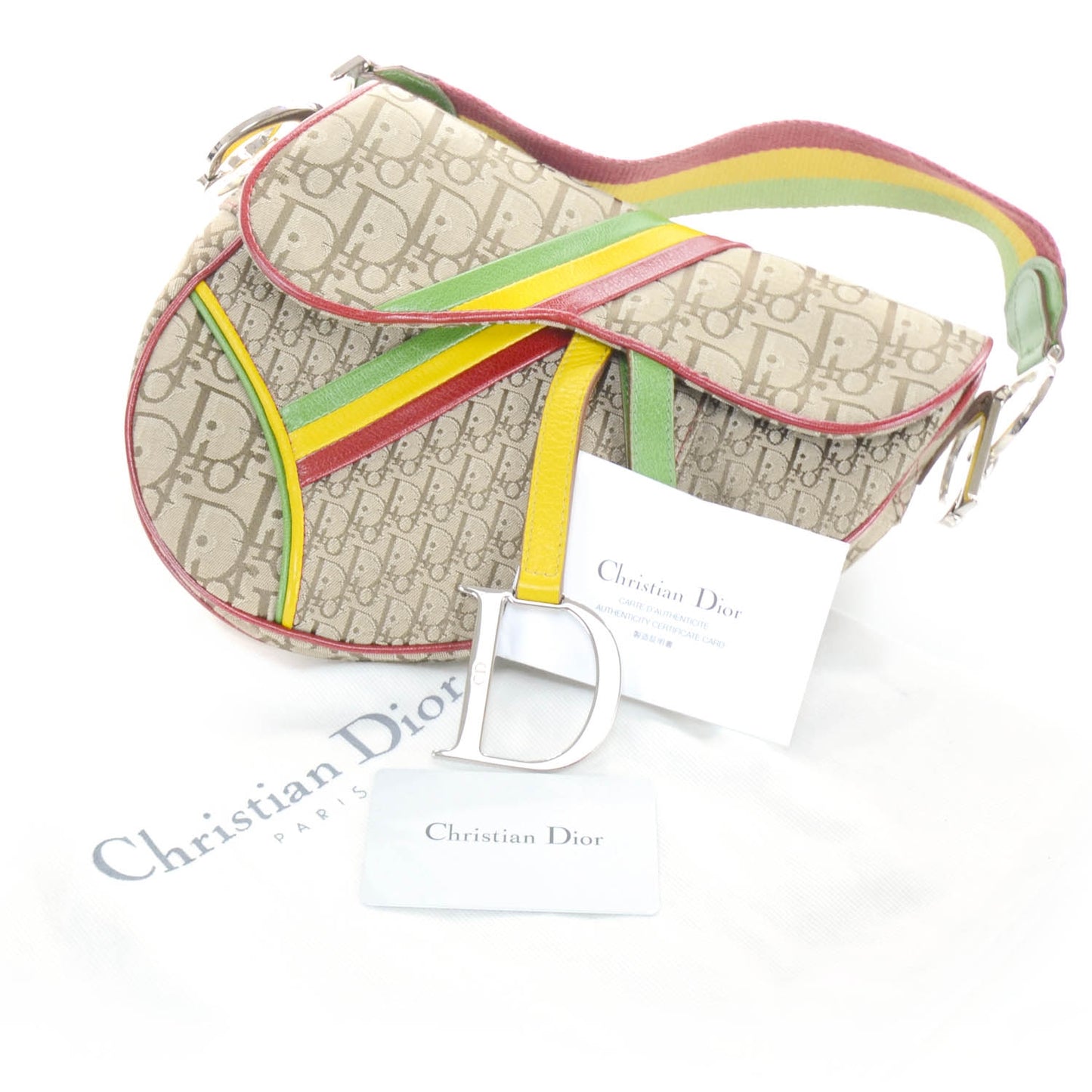 Monogram Rasta Saddle Bag Beige