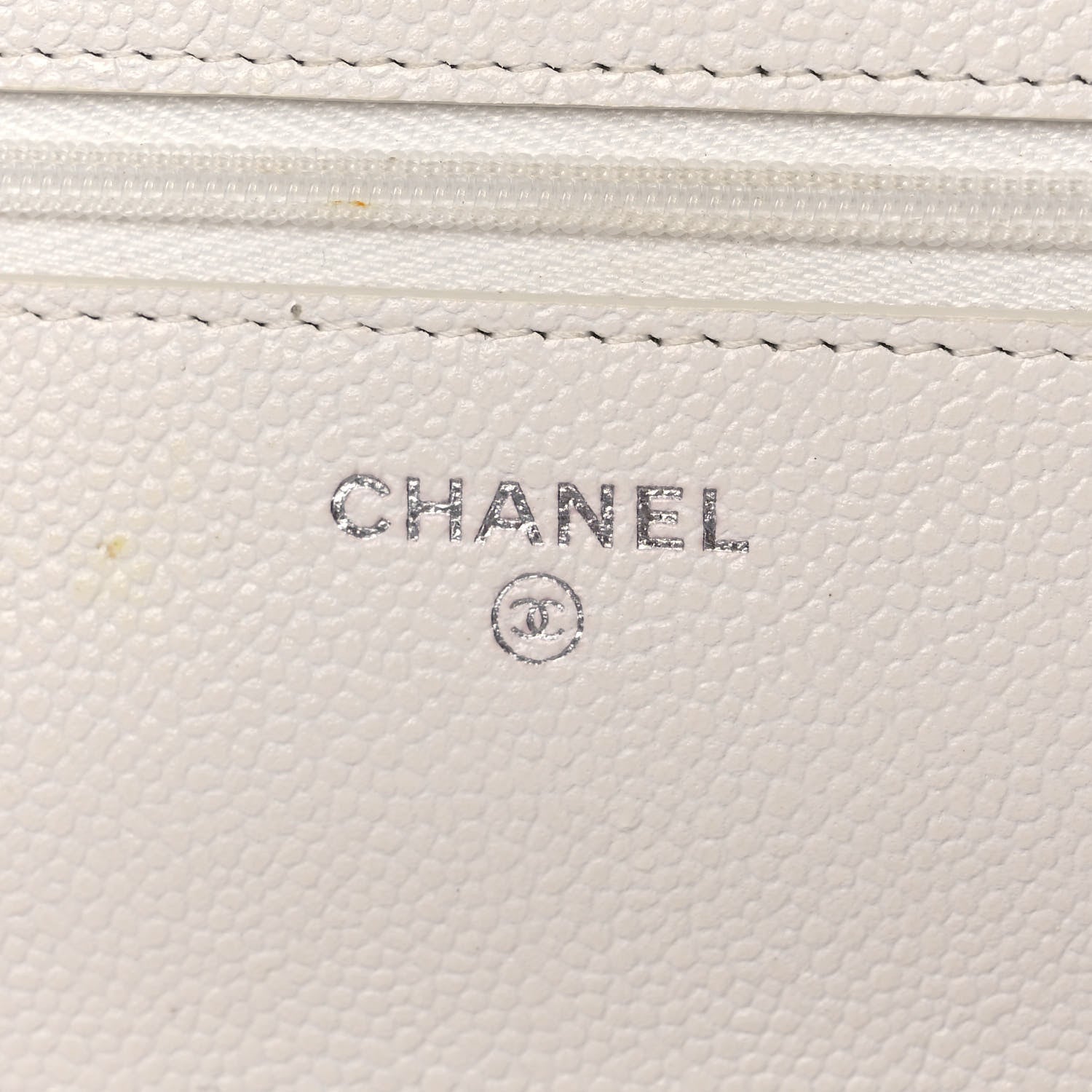Chanel Caviar Quilted Wallet On Chain WOC White 5 of 14