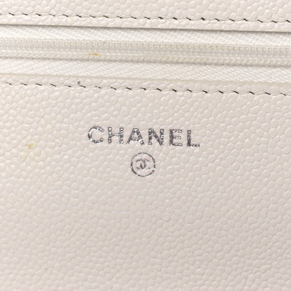 Chanel Caviar Quilted Wallet On Chain WOC White 5 of 14