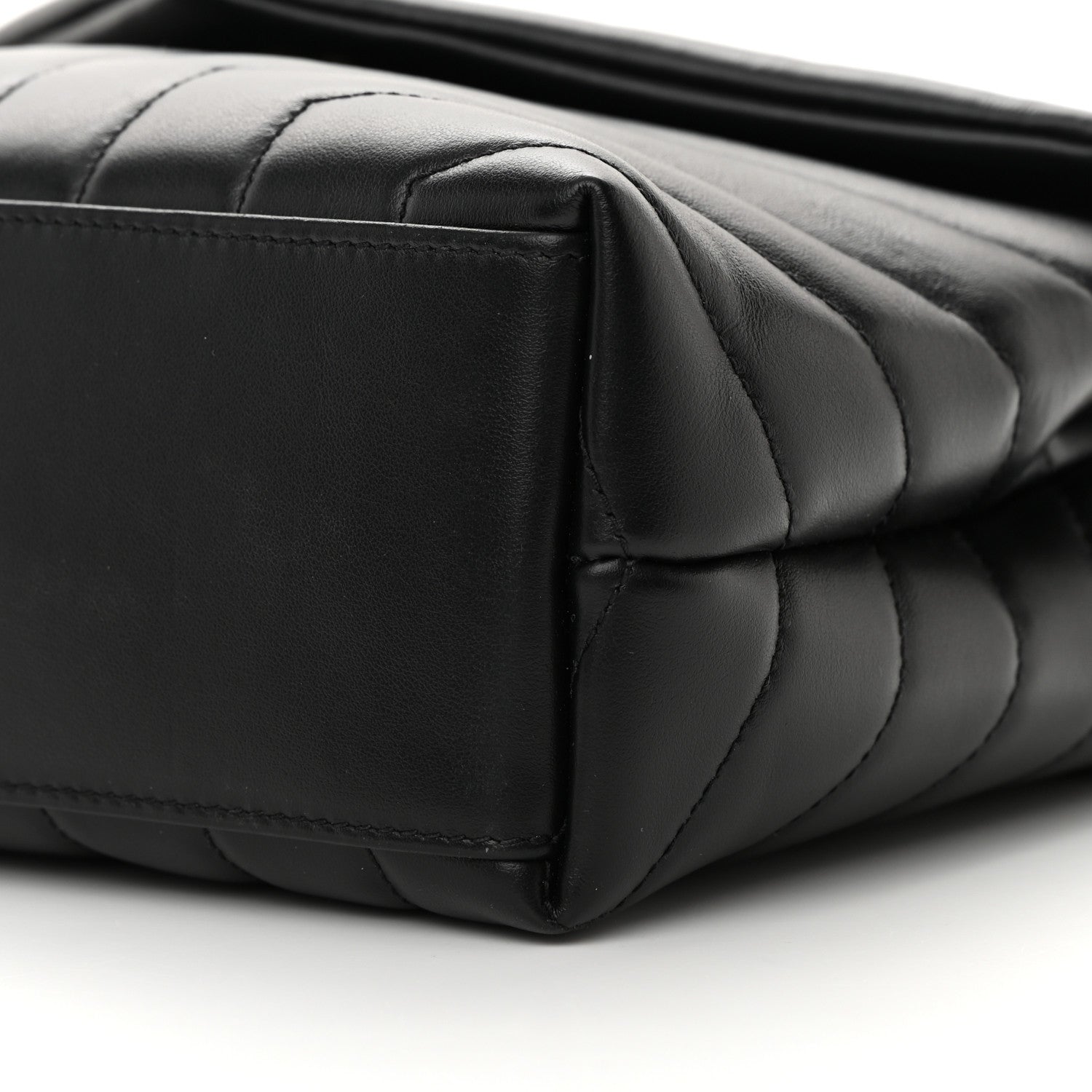 Saint Laurent Calfskin Y Quilted Monogram Small Loulou Chain Satchel Black 10 of 13