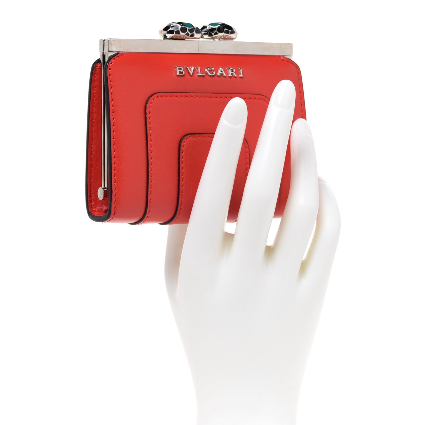 Serpenti Card Case Scarlet