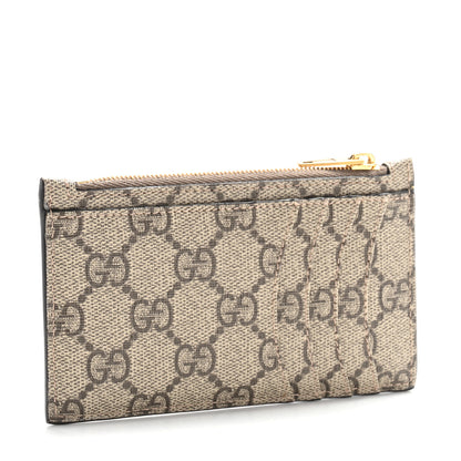 Gucci X BALENCIAGA GG Supreme Monogram Zip Card Case Beige Ebony 3 of 7