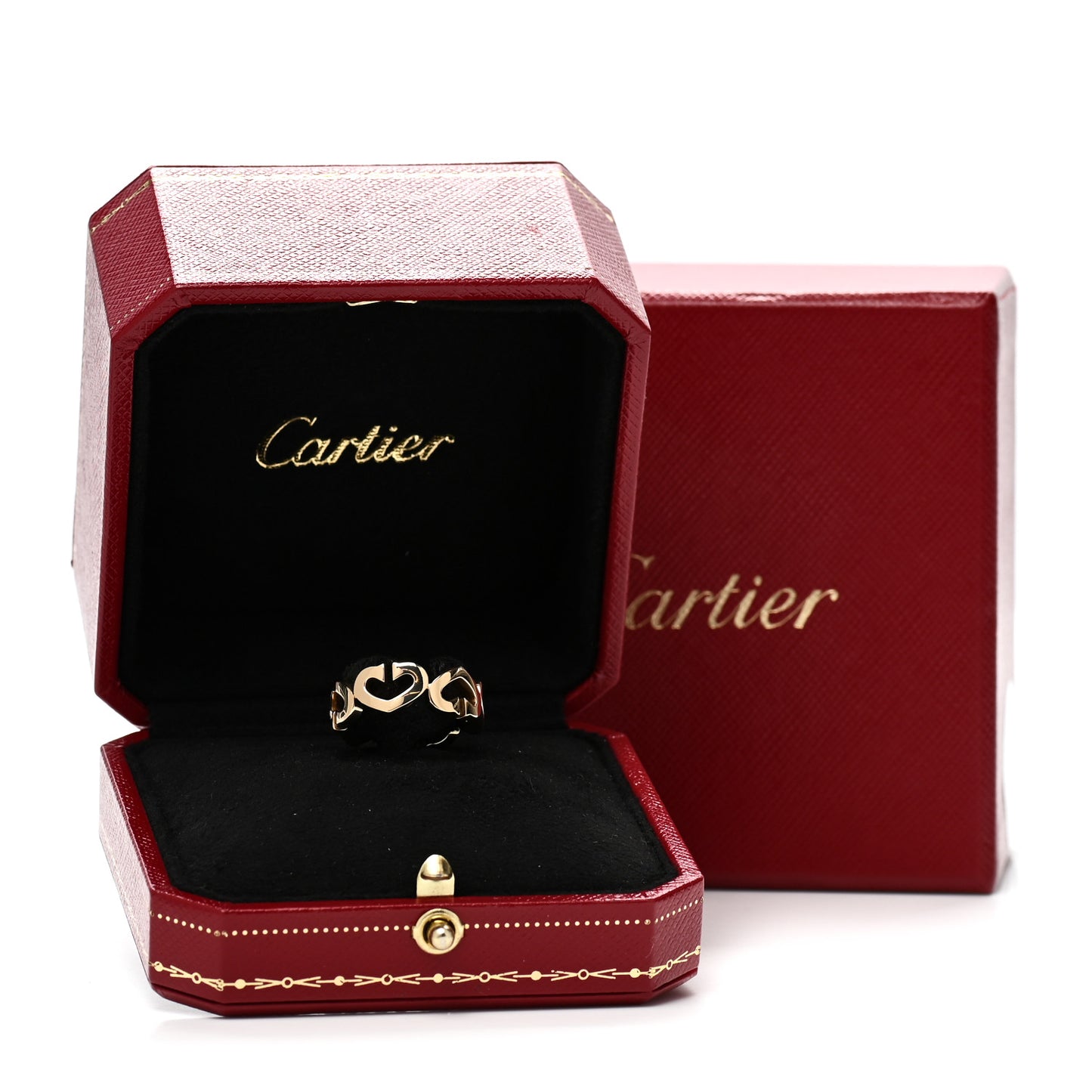 18K Yellow Gold Hearts and Symbols Ring 53 6.5