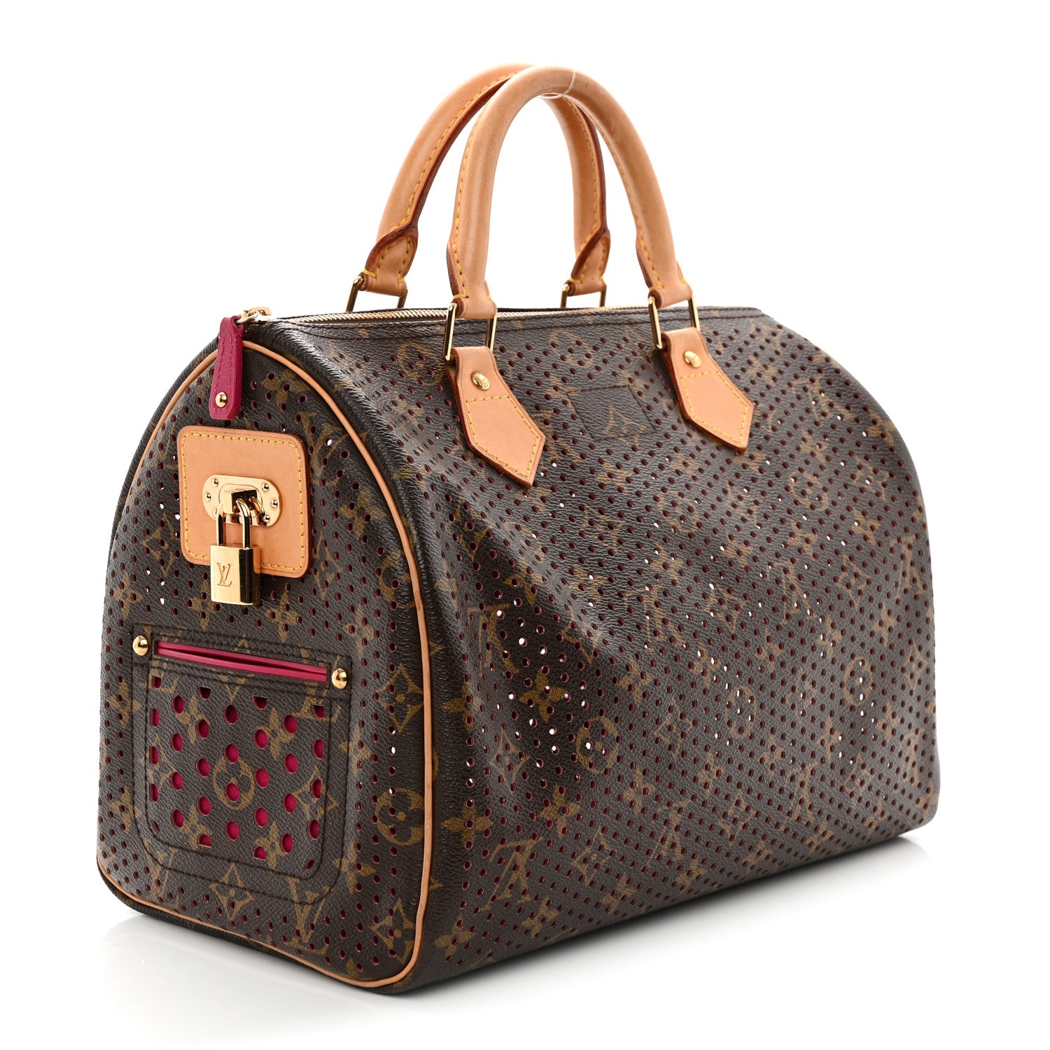 Louis Vuitton Monogram Perforated Speedy 30 Fuchsia 3 of 11