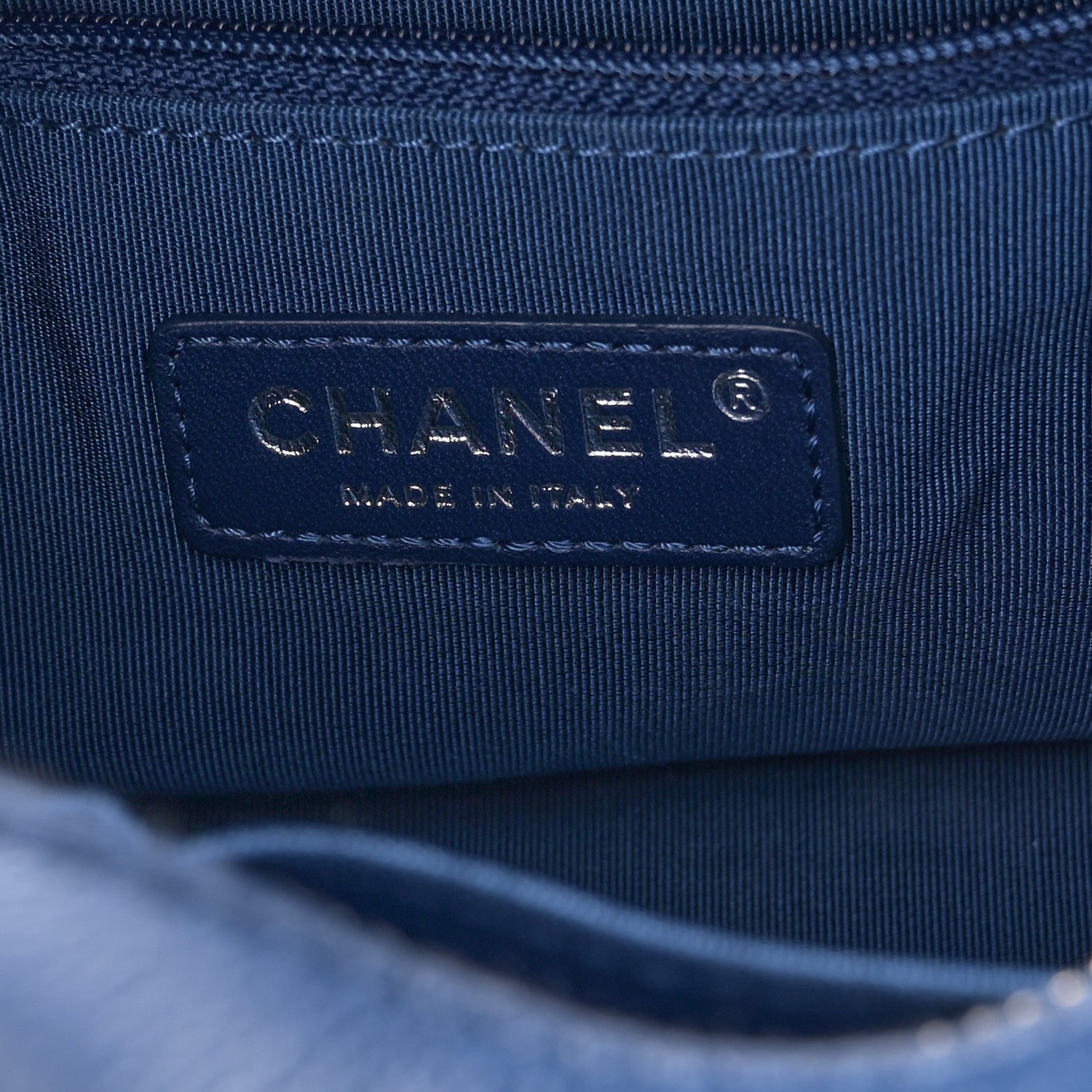 Chanel Patent Goatskin Quilted Small Gabrielle Hobo Blue 6 of 11