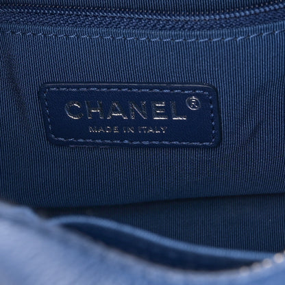 Chanel Patent Goatskin Quilted Small Gabrielle Hobo Blue 6 of 11