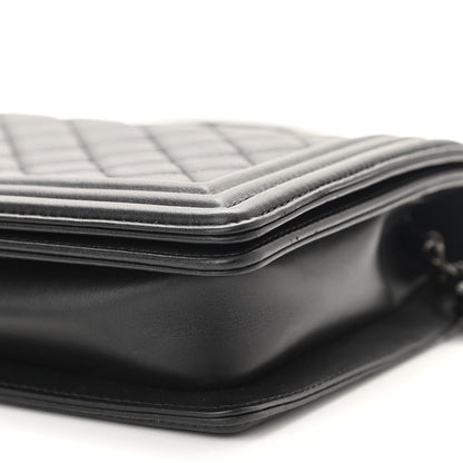 Chanel Calfskin Quilted Boy Clutch With Removable Chain So Black 11 of 12
