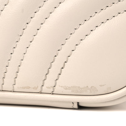 Gucci Calfskin Matelasse Small GG Marmont Shoulder Bag White 18 of 21