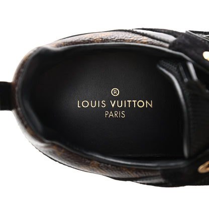 Louis Vuitton Suede Monogram Run Away Sneakers 37 Black 10 of 11