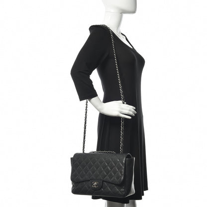 Chanel Caviar Quilted Jumbo Single Flap Black 2 of 20