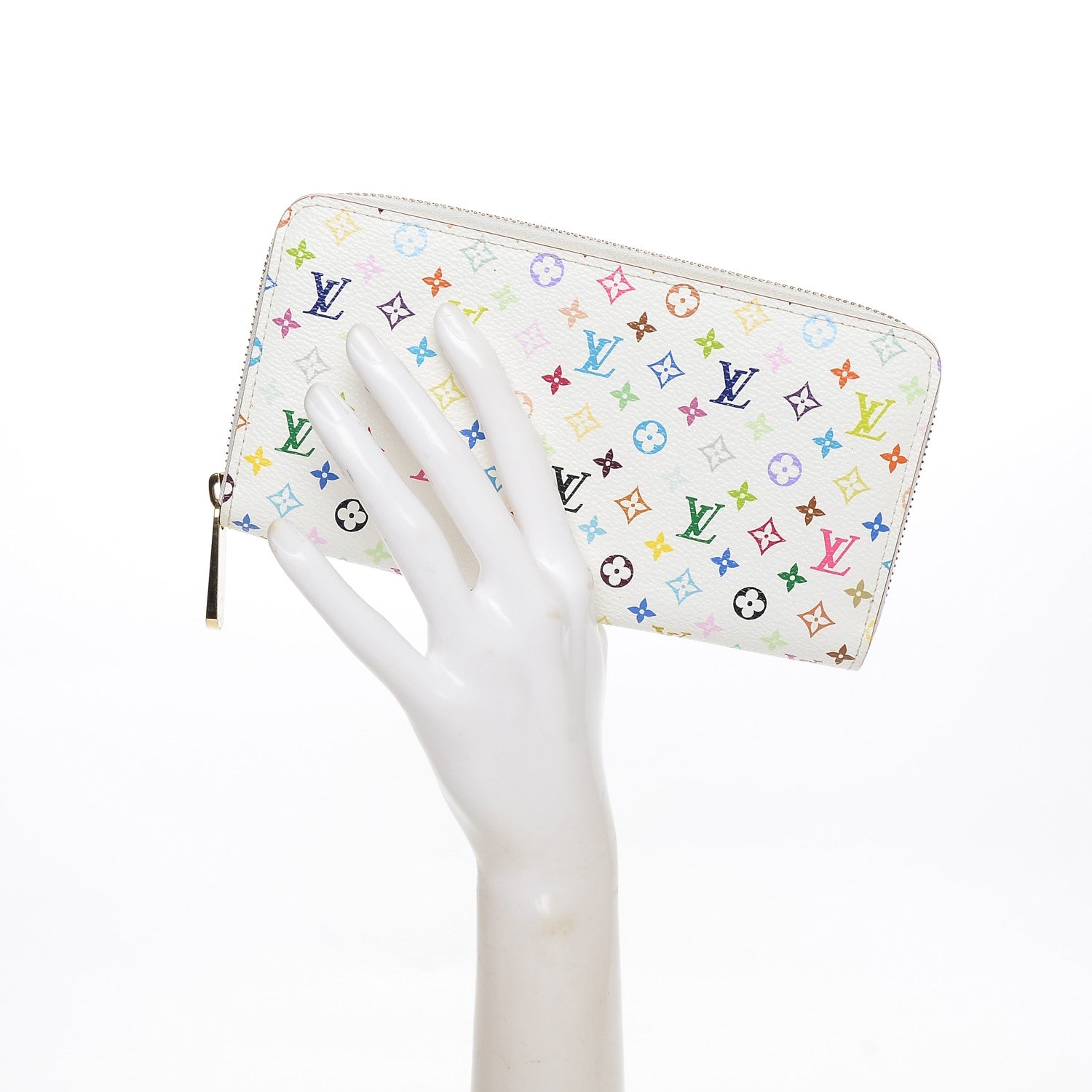 Louis Vuitton Monogram Multicolor Zippy Wallet White 2 of 6