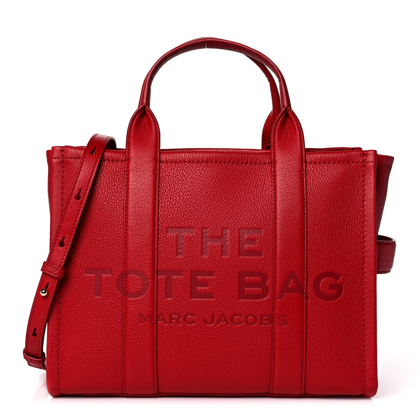 Grained Calfskin Medium The Tote Bag True Red