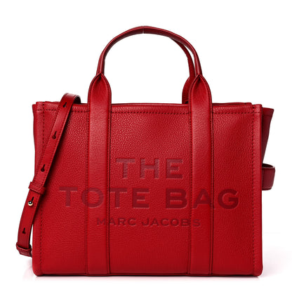 Marc Jacobs Grained Calfskin Medium The Tote Bag True Red 1 of 11