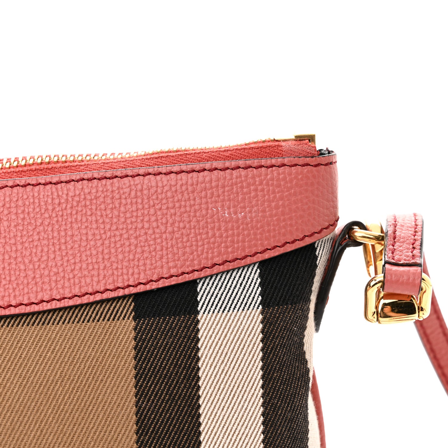 Burberry House Check Derby Peyton Crossbody Clutch Bag Pink 12 of 13