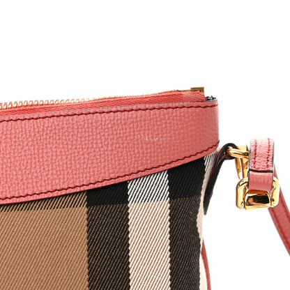 Burberry House Check Derby Peyton Crossbody Clutch Bag Pink 12 of 13