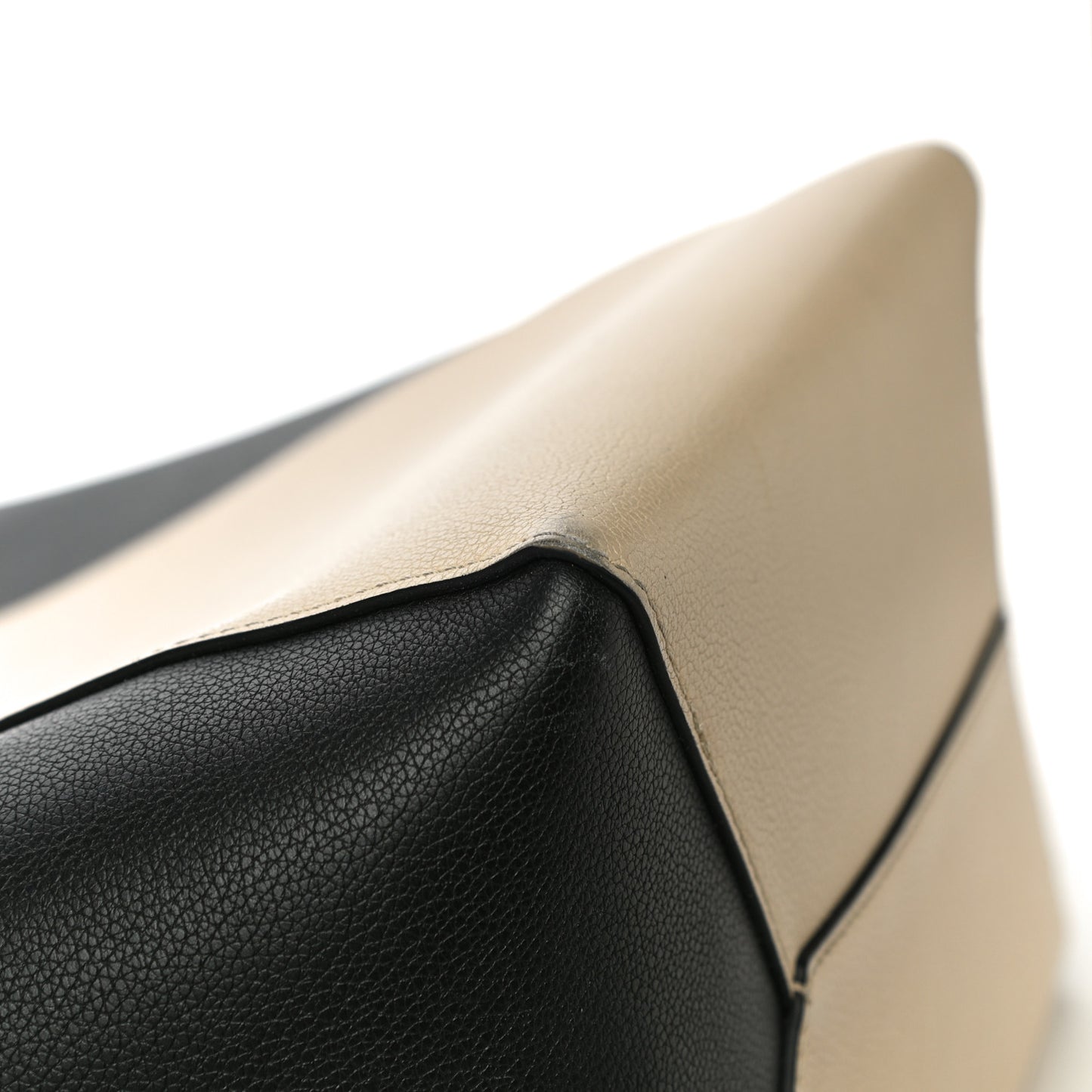 Calfskin Lockme Go Tote Black Vanilla