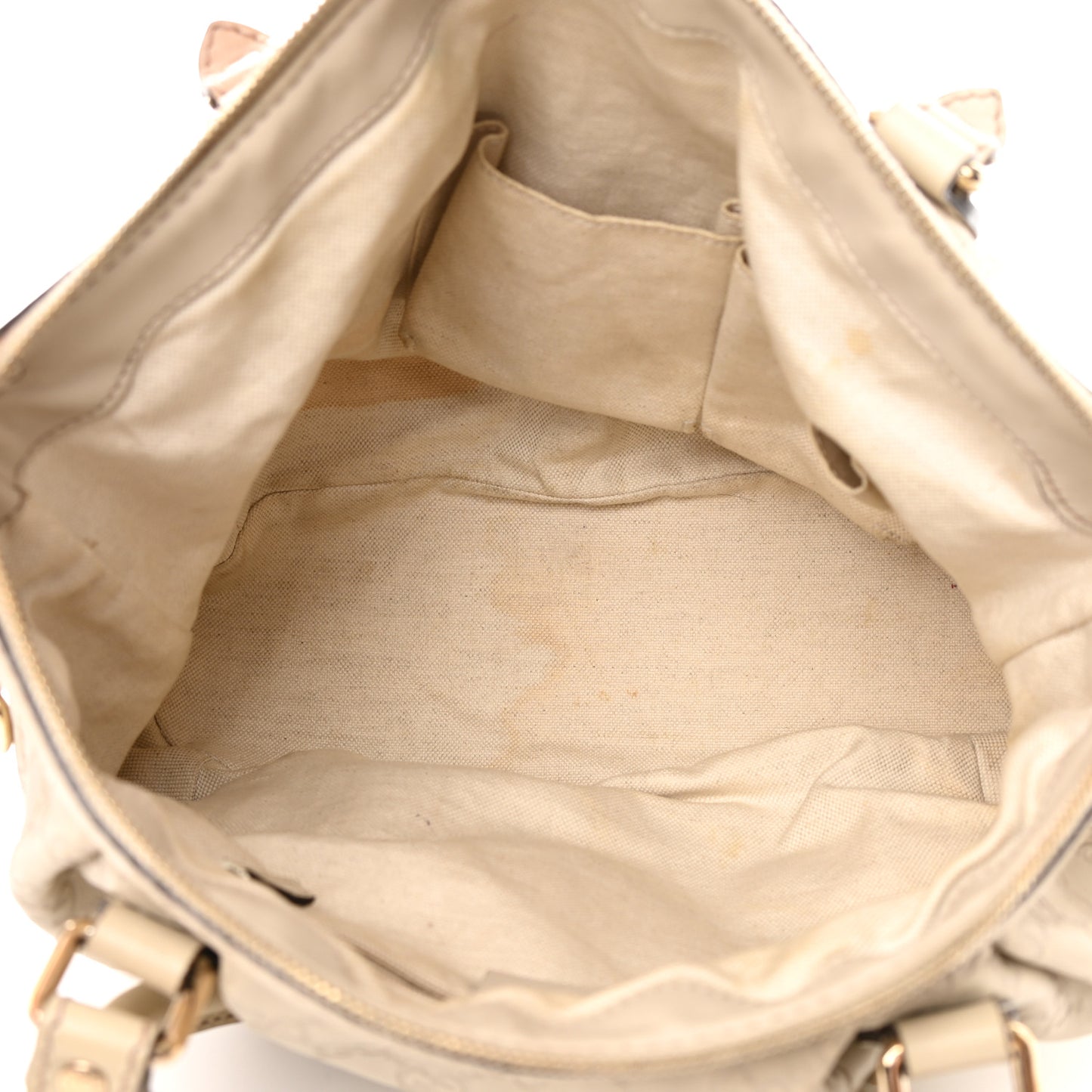 Guccissima Medium Sukey Top Handle Bag White