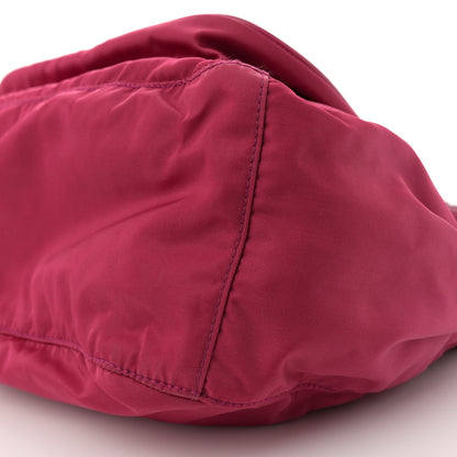 Prada Tessuto Nylon Saffiano Pocket Shoulder Bag Fuxia 9 of 11