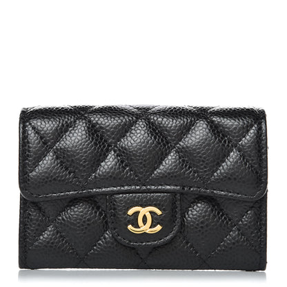 Chanel Caviar Quilted Flap Card Holder Black 1 of 8