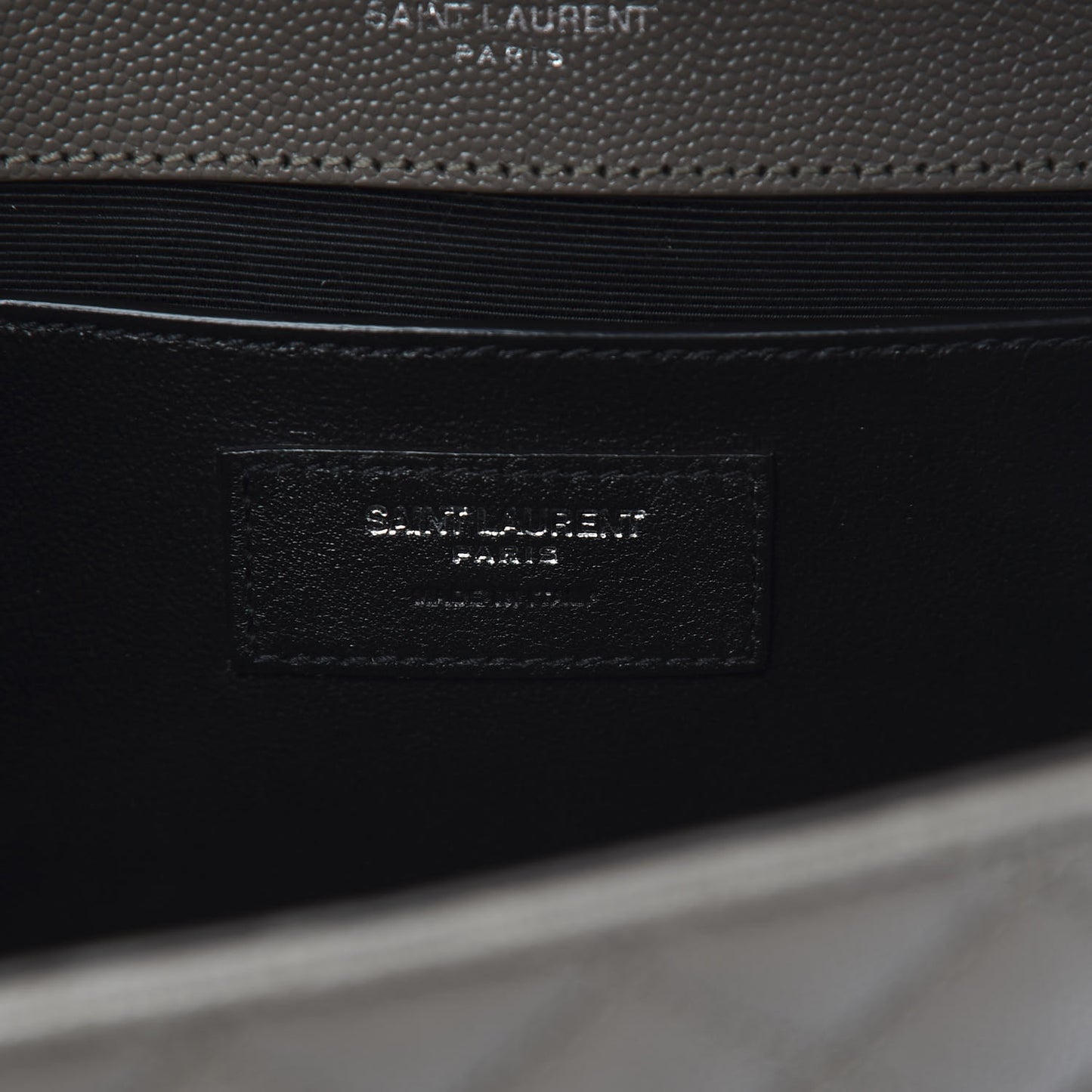 Grain De Poudre Textured Mixed Matelasse Medium Triquilt Monogram Satchel Earth