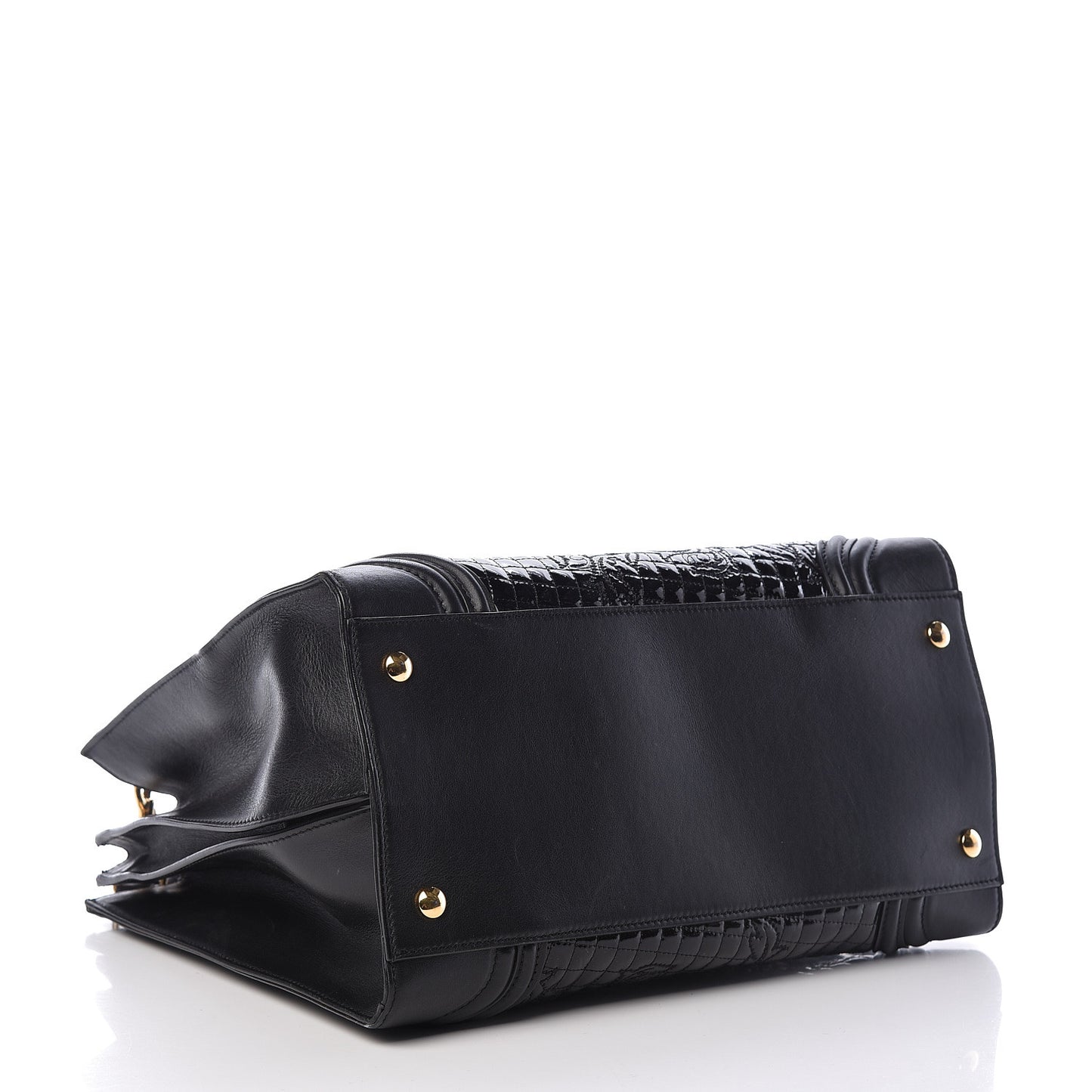 Patent Micro Vanitas Icon Handbag Black