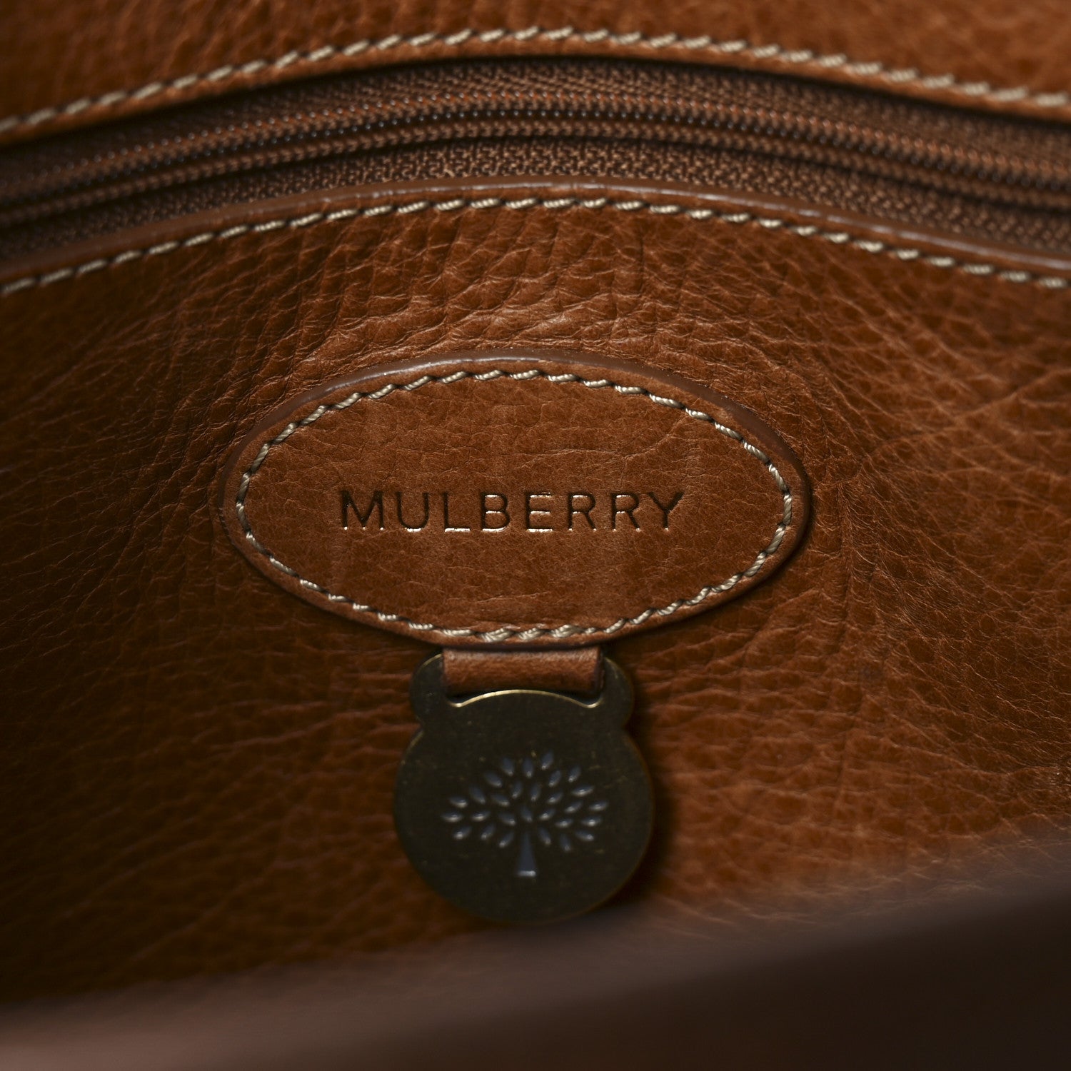 Mulberry Natural Leather Small Bayswater Oak 6 of 9
