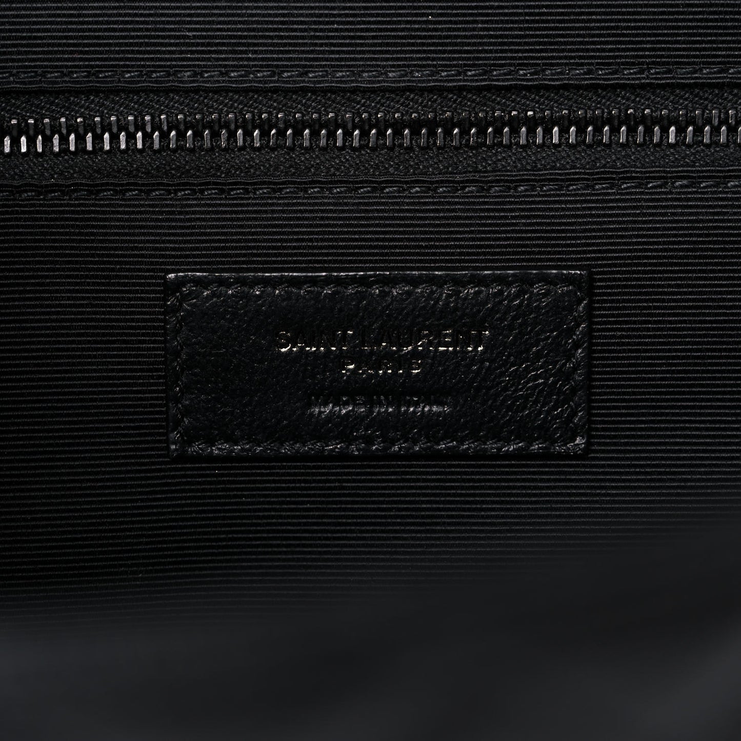 Grain De Poudre Textured Mixed Matelasse Large Triquilt Monogram Monochrome Satchel Black