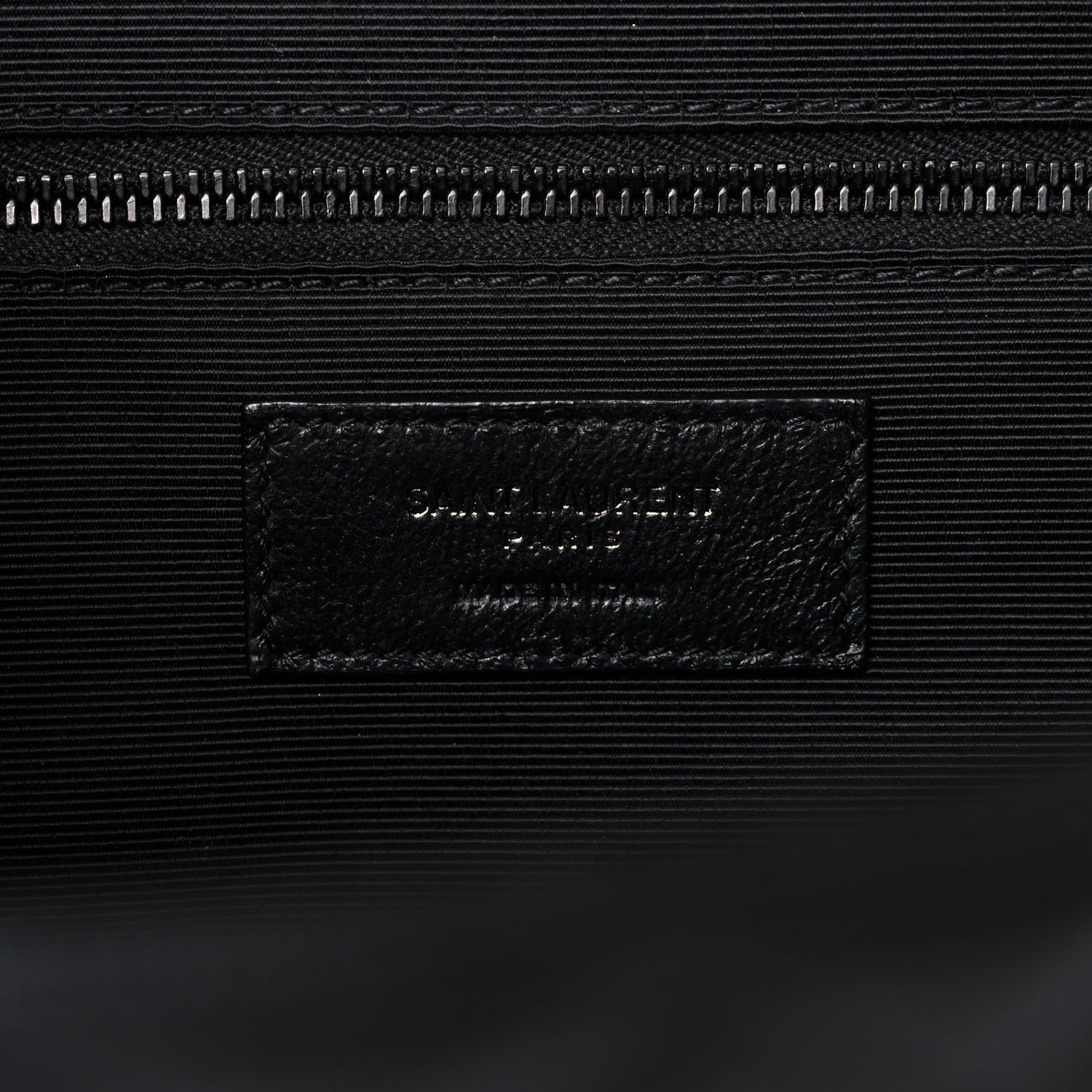 Saint Laurent Grain De Poudre Textured Mixed Matelasse Large Triquilt Monogram Monochrome Satchel Black 6 of 9