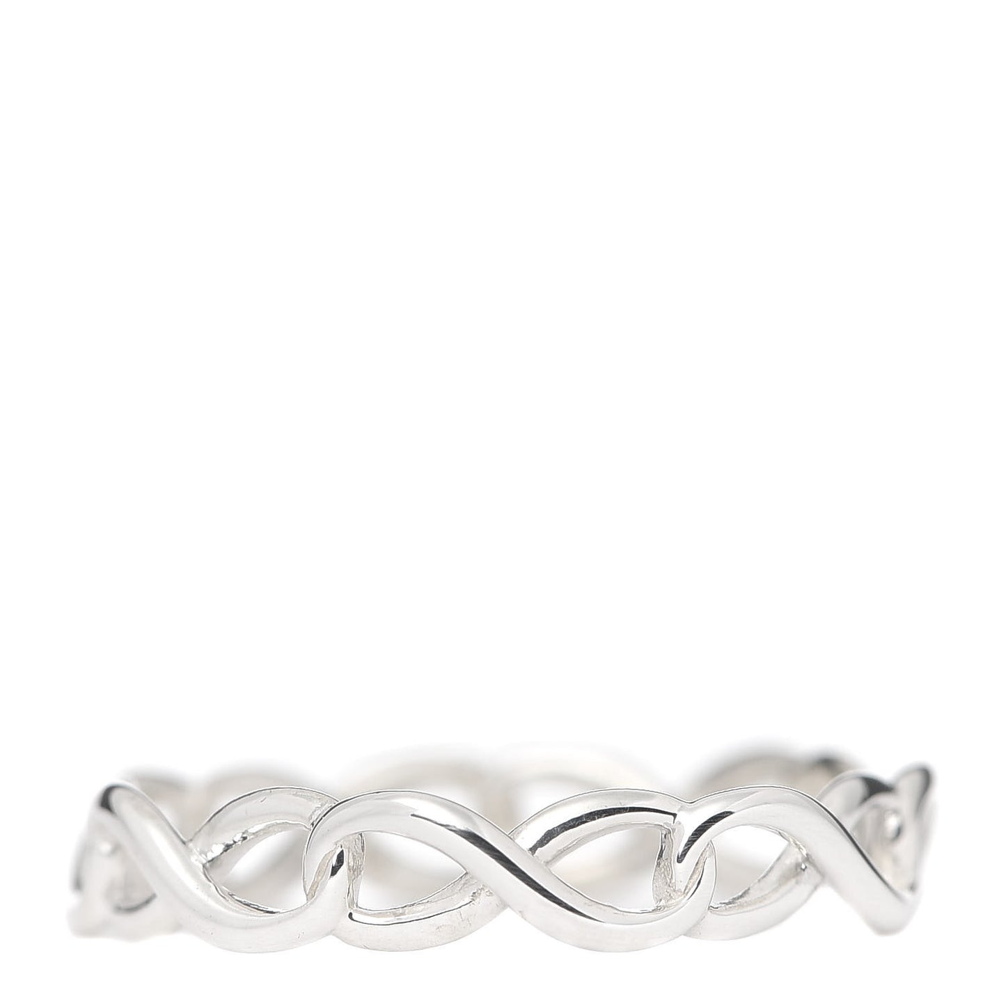 Sterling Silver Narrow Infinity Band Ring 50 5.25