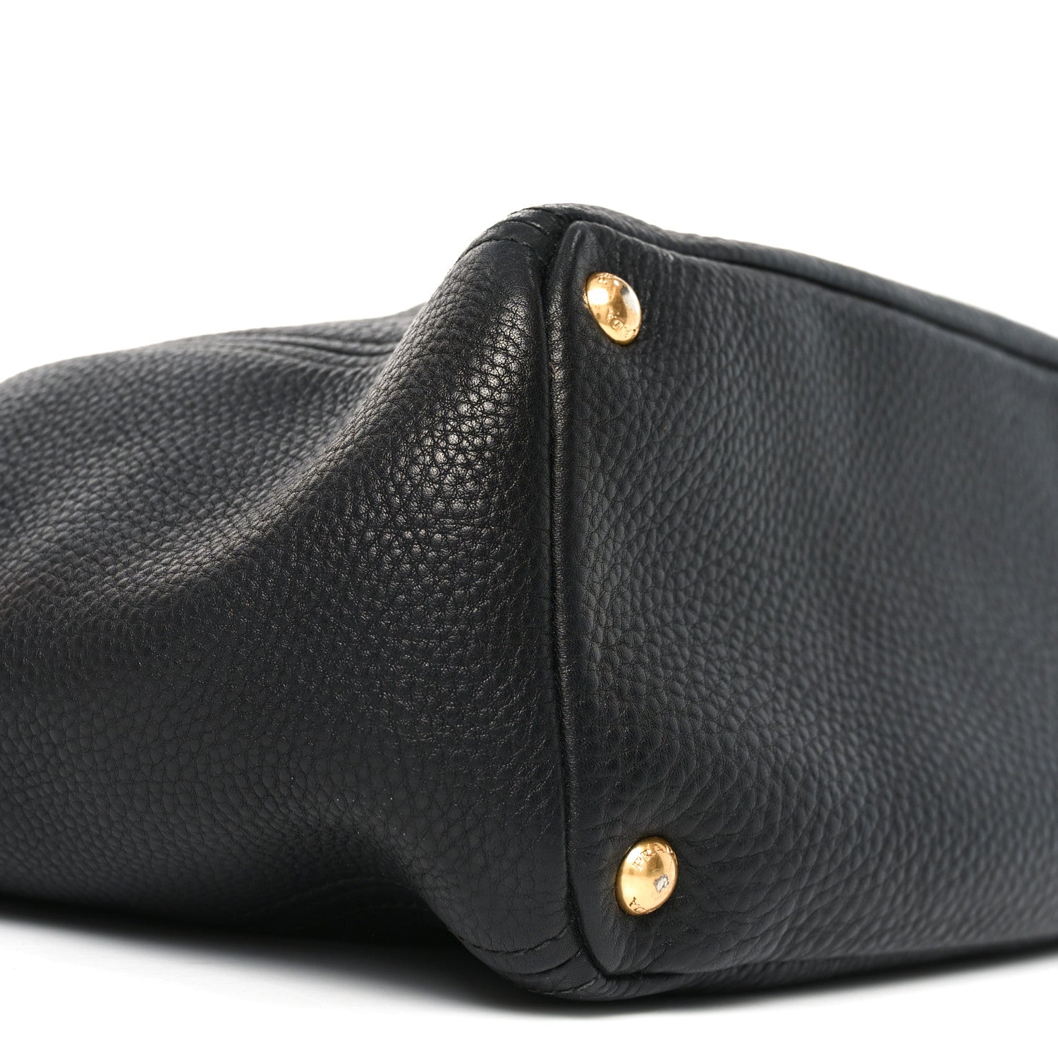 Prada Vitello Daino Side Pocket Tote Black 8 of 9