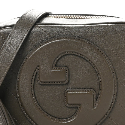 Gucci Sakai Be Green Calfskin Diagonal Stitched Small Blondie Shoulder Bag Craclet Brown 8 of 10