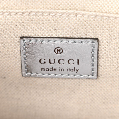 Gucci Metallic Sakai Be Green Calfskin Diagonal Stitched Small Blondie Shoulder Bag Silver 6 of 10