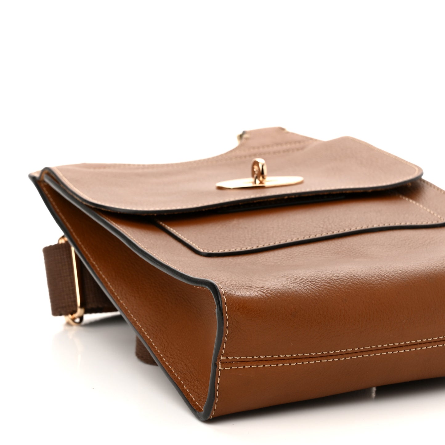 Natural Grain Calfskin Antony Messenger Crossbody Oak