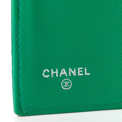 Chanel Lambskin Quilted Large Flap Wallet Green 7 of 18
