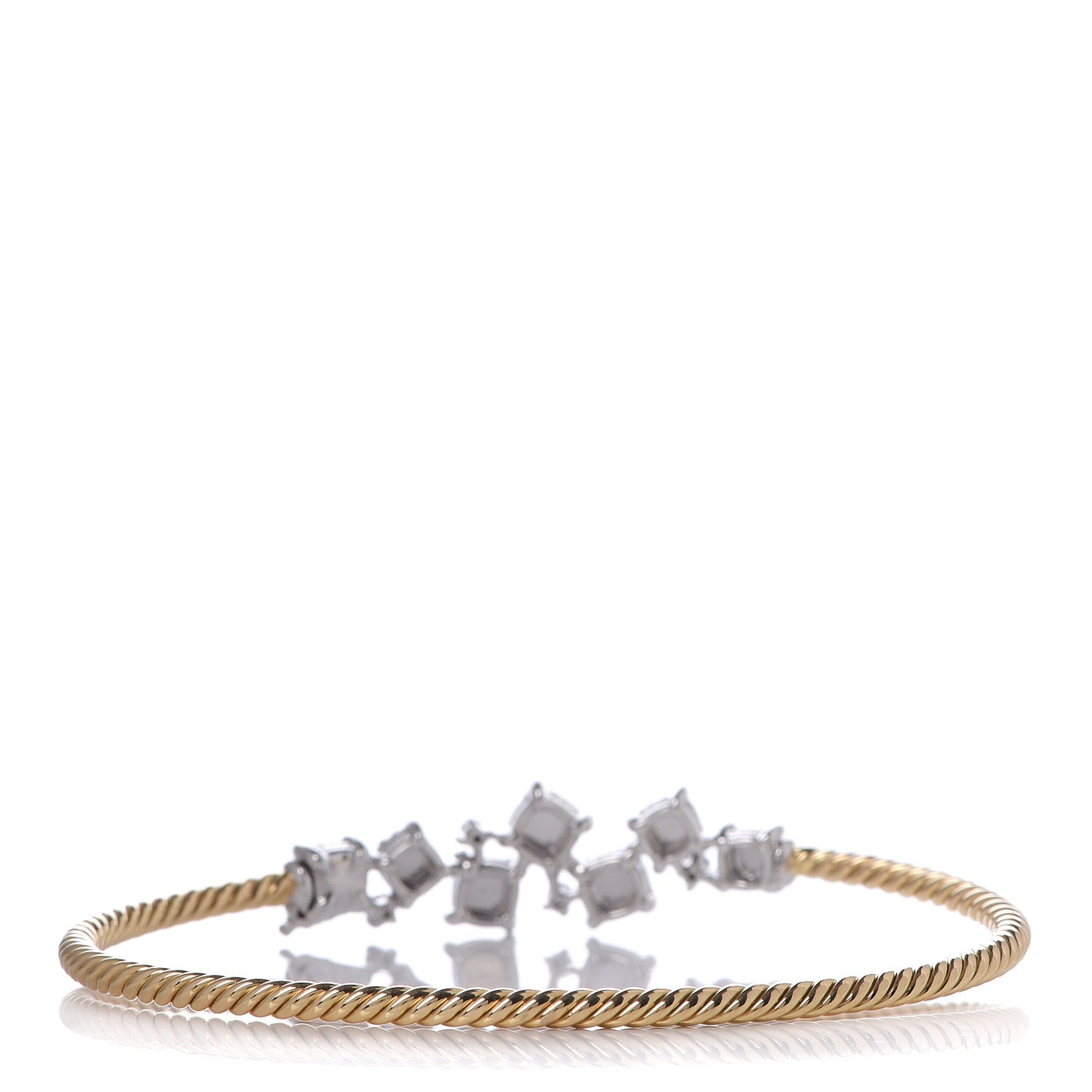 18K Yellow White Gold Diamond Precious Chatelaine Bracelet