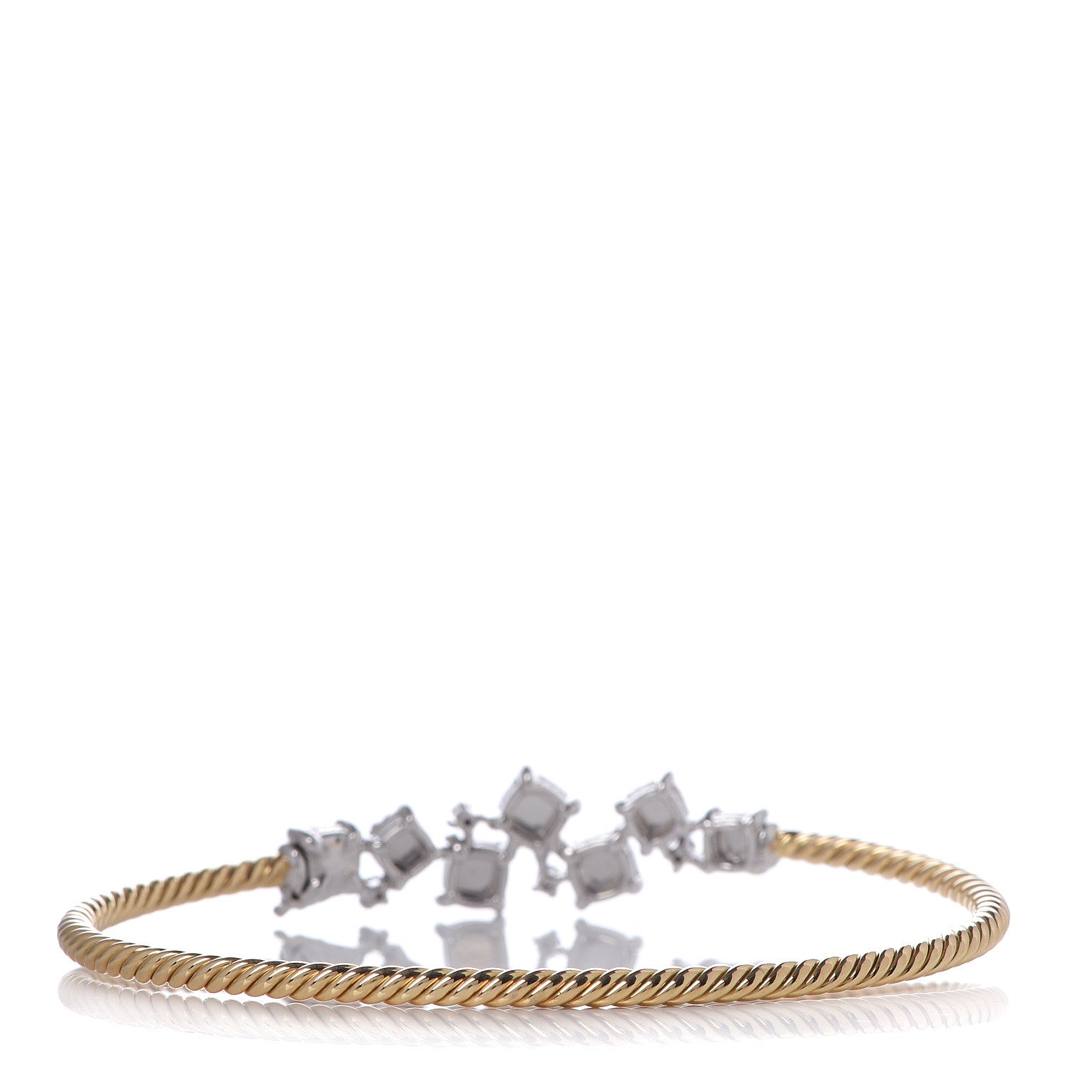 David Yurman 18K Yellow White Gold Diamond Precious Chatelaine Bracelet 3 of 7