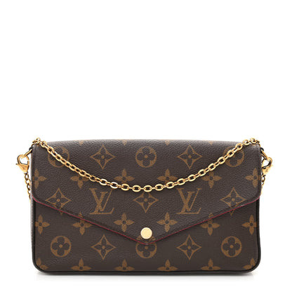 Louis Vuitton Monogram Pochette Felicie Chain Wallet Fuchsia 3 of 11