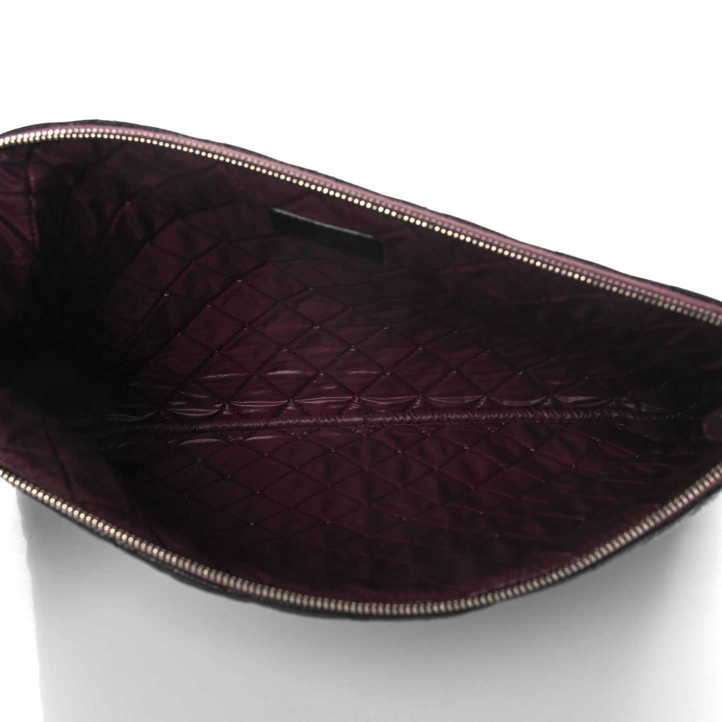 Caviar Quilted Large Cosmetic Case Black