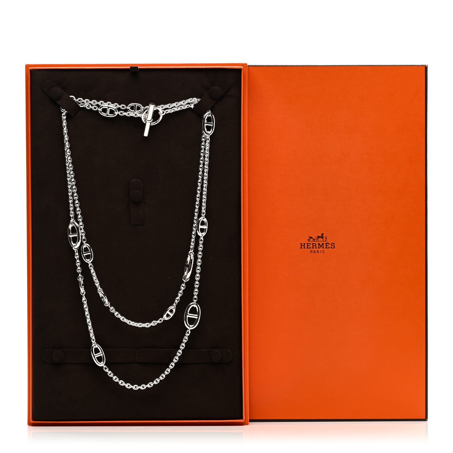 Hermes Sterling Silver Farandole Necklace 120 6 of 6