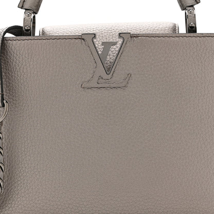 Louis Vuitton Metallic Calfskin Capucines BB Etain 7 of 9